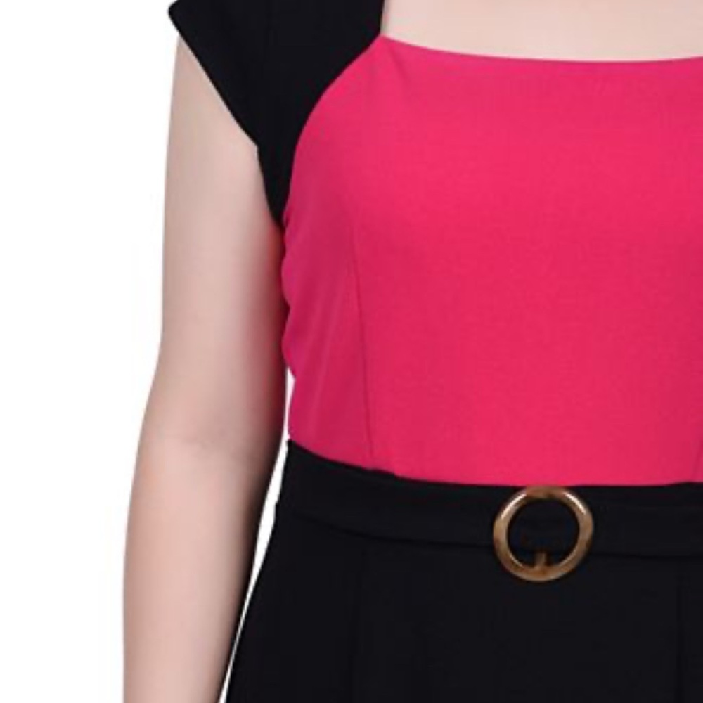NY collection Elegant Pink and Black Dress size 8 GUC… - Picture 12 of 12